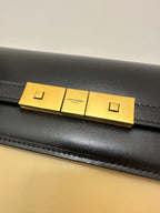 MANHATTAN 29 TOP-HANDLE IN GLATTEM SCHWARZ-BEIGE KALBSLEDER