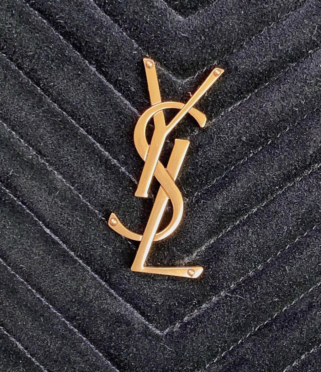 LOU KAMERATASCHE 23 IN SCHWARZEM WILDLEDER UND KALBSLEDERBESATZ