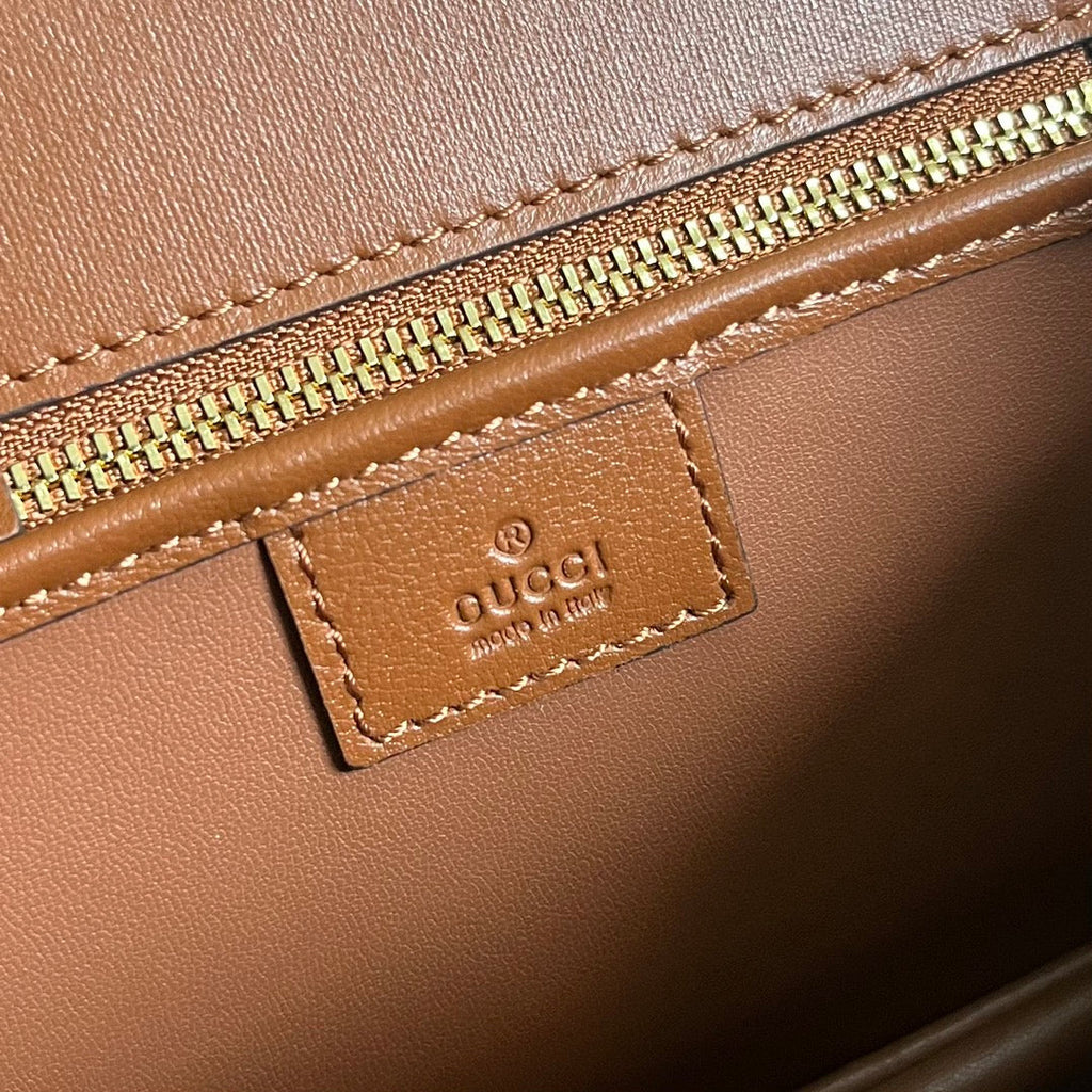 BLONDIE 23 Henkeltasche, zimtbraunes Kalbsleder