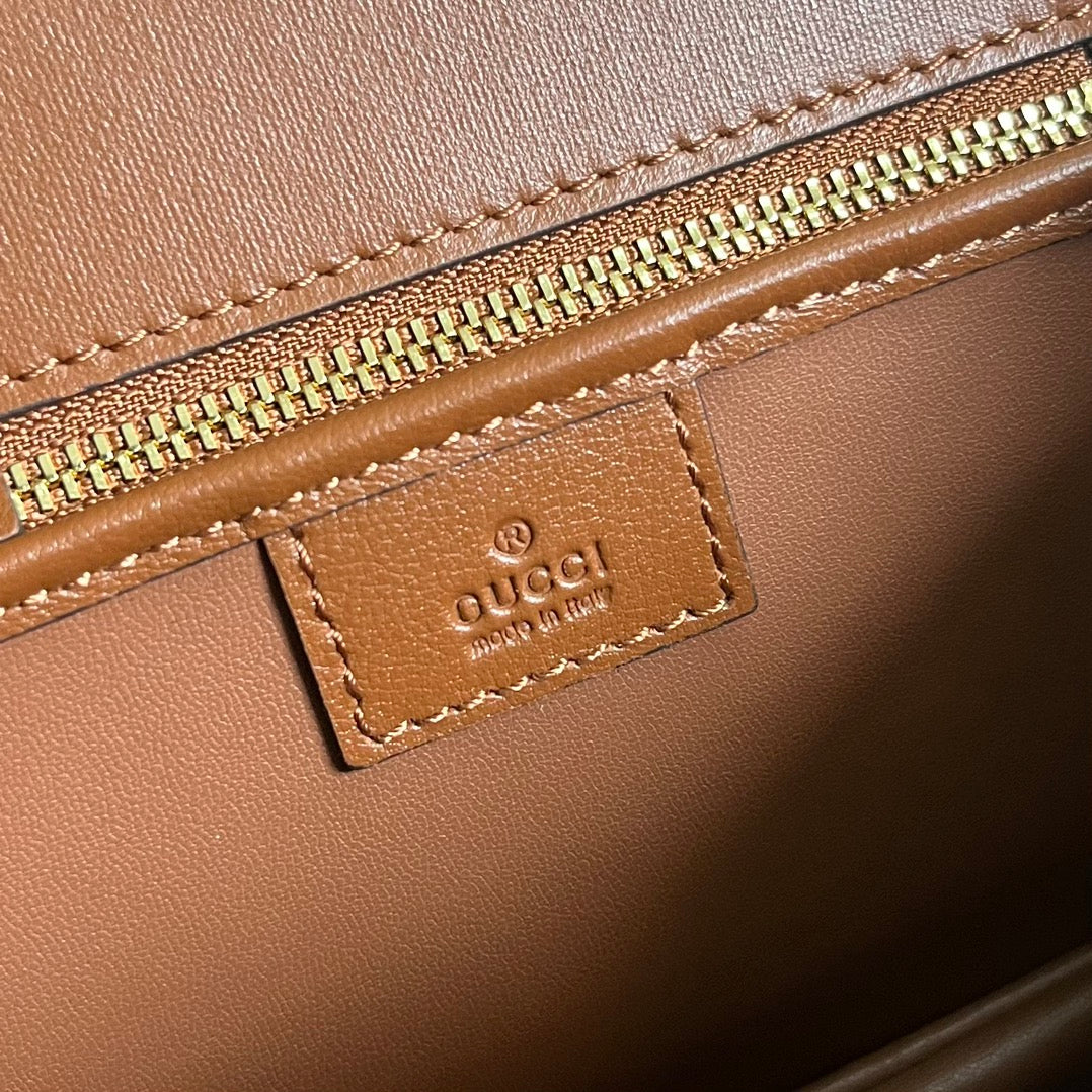 BLONDIE 23 Henkeltasche, zimtbraunes Kalbsleder