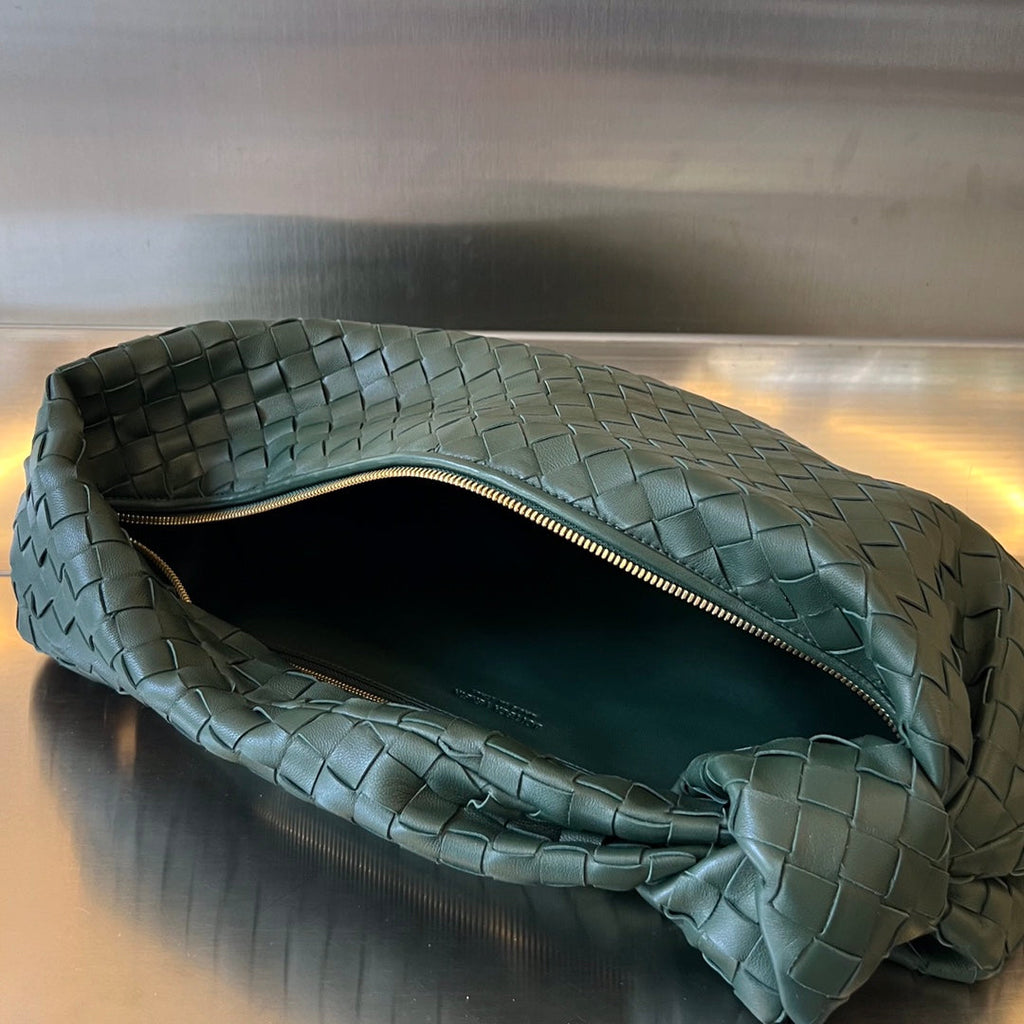 JODIE, Größe 48, Dunkelgrünes Kalbsleder