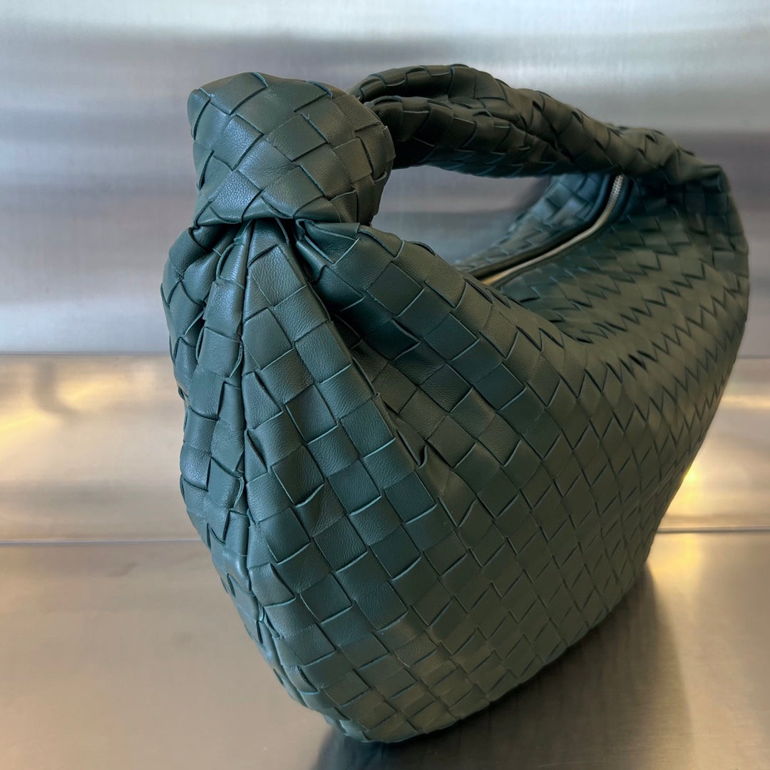 JODIE, Größe 48, Dunkelgrünes Kalbsleder