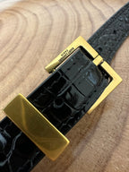 MANHATTAN 29 TOP-HANDLE IN SCHWARZEM KROKODIL-KALBLEDER