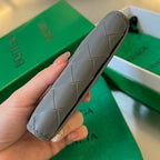 INTRECCIATO BUSINESS 11 GRAUES KALBSLEDER-KARTENHÜLLE