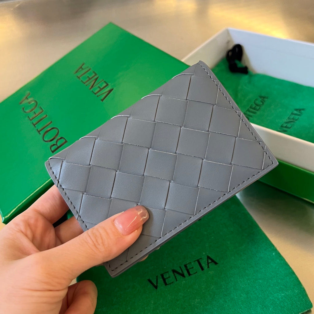 INTRECCIATO BUSINESS 11 GRAUES KALBSLEDER-KARTENHÜLLE