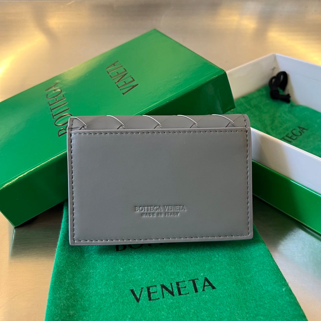 INTRECCIATO BUSINESS 11 GRAUES KALBSLEDER-KARTENHÜLLE