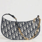 CD Lounge 26 Tasche in blauem Obliqué-Jacquard