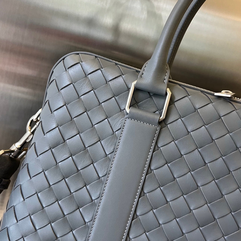 SLIM INTRECCIATO AKTENTASCHE 36 GRAUES KALBSLEDER