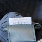 Schlanke Intrecciato Aktentasche 36, schieferfarbenes Kalbsleder