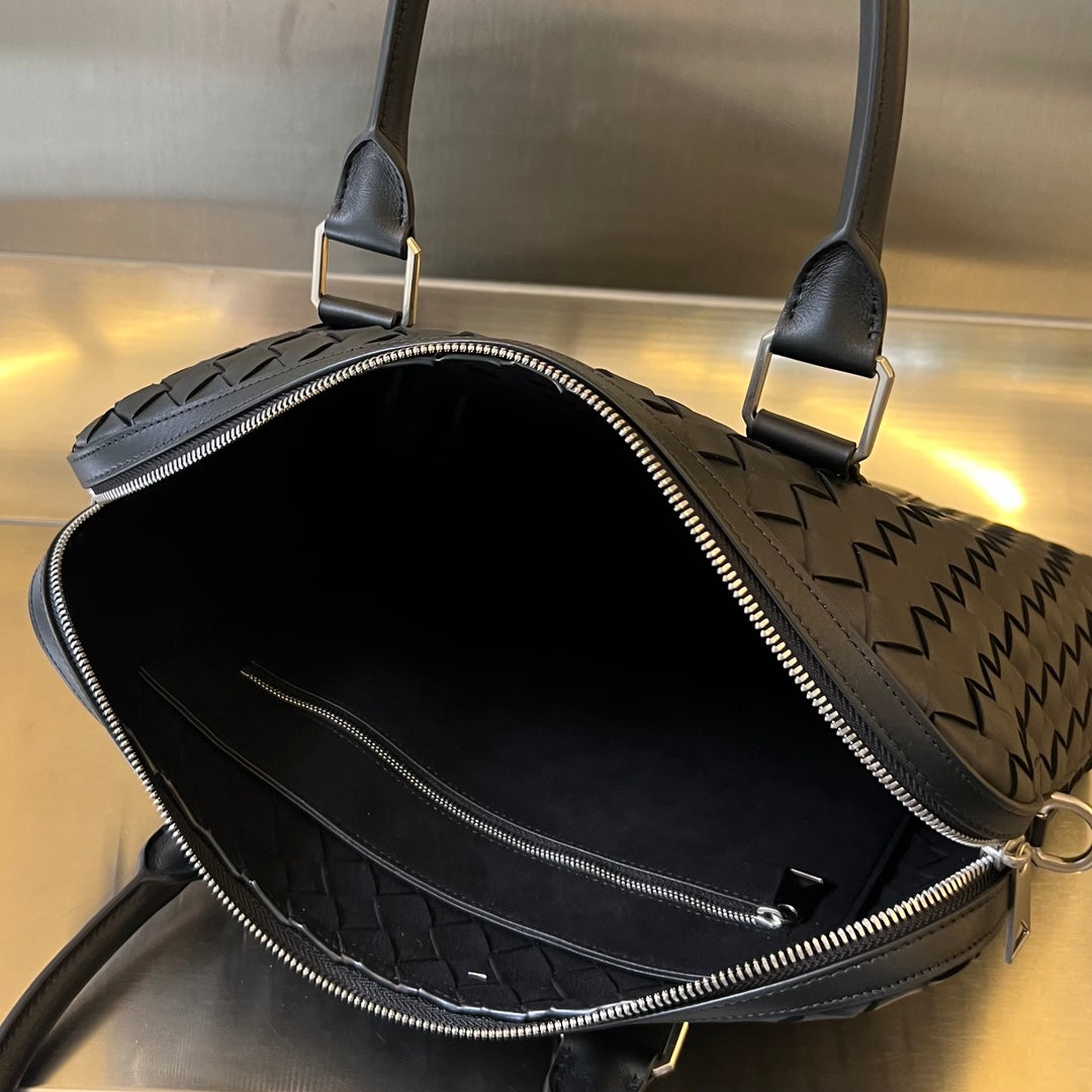 SLIM INTRECCIATO AKTENTASCHE 36 SCHWARZES KALBSLEDER