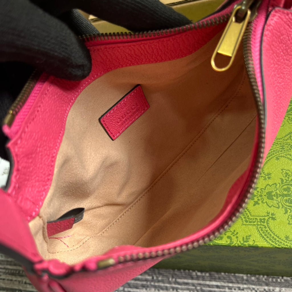 APHRODITE MINI 21 SCHULTERTASCHE IN HELLROSA KALBSLEDER