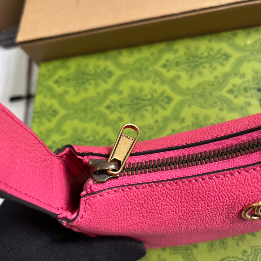 APHRODITE MINI 21 SCHULTERTASCHE IN HELLROSA KALBSLEDER