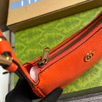 APHRODITE MINI 21 SCHULTERTASCHE IN ORANGE-ROTEM KALBSLEDER