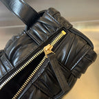 Kleine Brick-Kassette, 23 Zoll, schwarzes weiches Lammleder