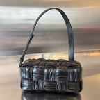 Kleine Brick-Kassette, 23 Zoll, schwarzes weiches Lammleder