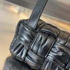 Kleine Brick-Kassette, 23 Zoll, schwarzes weiches Lammleder