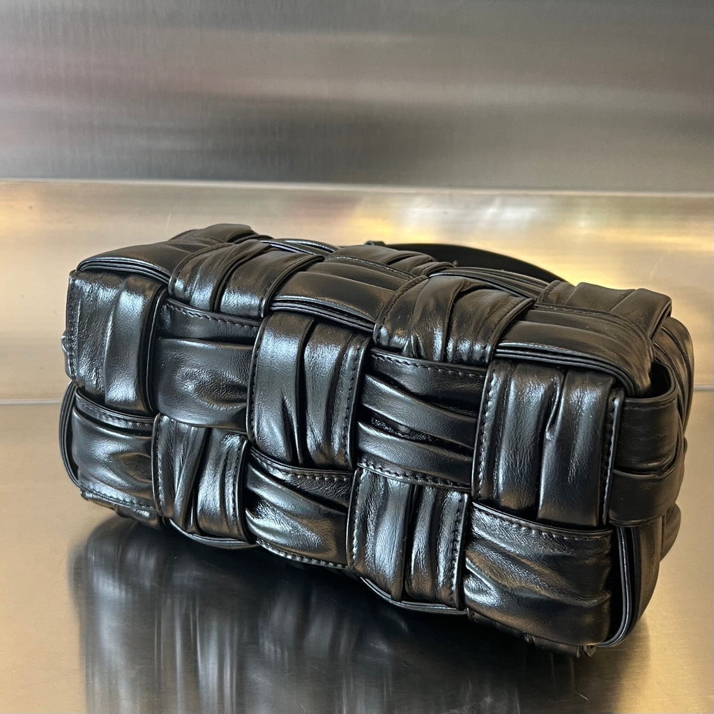 Kleine Brick-Kassette, 23 Zoll, schwarzes weiches Lammleder