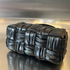 Kleine Brick-Kassette, 23 Zoll, schwarzes weiches Lammleder