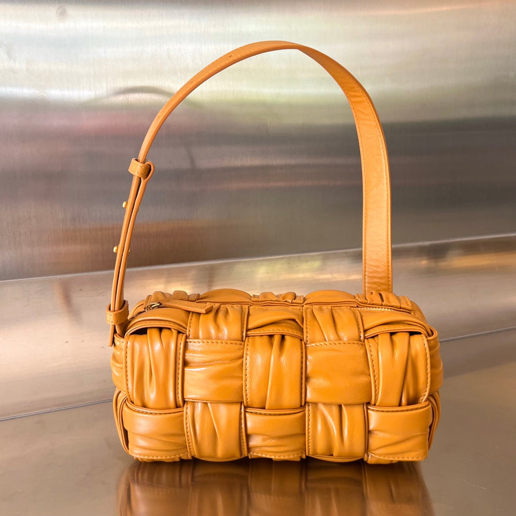 Kleine Brick-Kassette, 23 Zoll, Sandsteinorange, weiches Lammfell