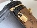 LV 25S PETIT NOE  16 IN BROWN MONOGRAM COATED CANVAS LEATHER TRIM BLACK
