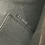 KELLY CUT 31 IN BLACK SHINY ALLIGATOR LEATHER WITH SILVER HARDWARE (MADE-TO-ODER)