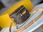 LV 25S MINI BUMBAG 17 IN BROWN MONOGRAM CALFSKIN GOLD HARDWARE