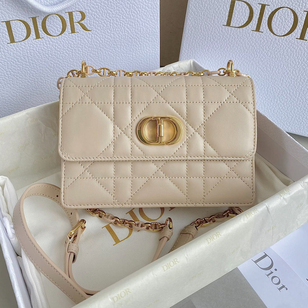 MINI-KETTENTASCHE 17 IN BEIGEM KALBSLEDER