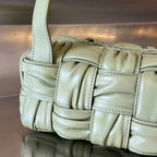 Kleine Brick-Kassette, 23 Zoll, Sumpfgrün, weiches Lammfell