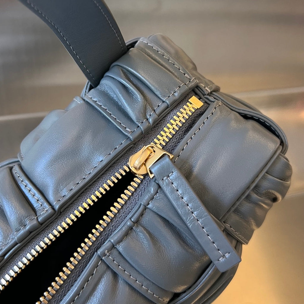 KLEINE ZIEGELKASSETTE 23 ZINKGRAU WEICHES LAMMLEDER