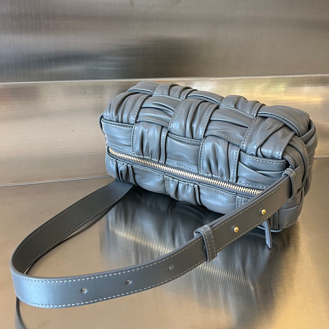 KLEINE ZIEGELKASSETTE 23 ZINKGRAU WEICHES LAMMLEDER