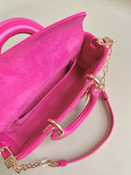 D-JOY TASCHE 22 IN ROSA LAMMLEDER