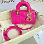 MINI D-JOY TASCHE 17 IN HOT PINK LAMMLEDER