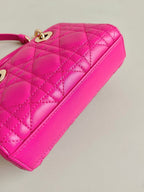 MINI D-JOY TASCHE 17 IN HOT PINK LAMMLEDER