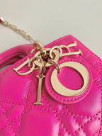 MINI D-JOY TASCHE 17 IN HOT PINK LAMMLEDER