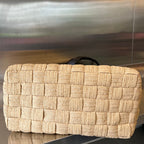 CASSETTE 44 TOTE BEIGE UND SCHWARZE VISKOSE