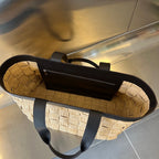 CASSETTE 44 TOTE BEIGE UND SCHWARZE VISKOSE