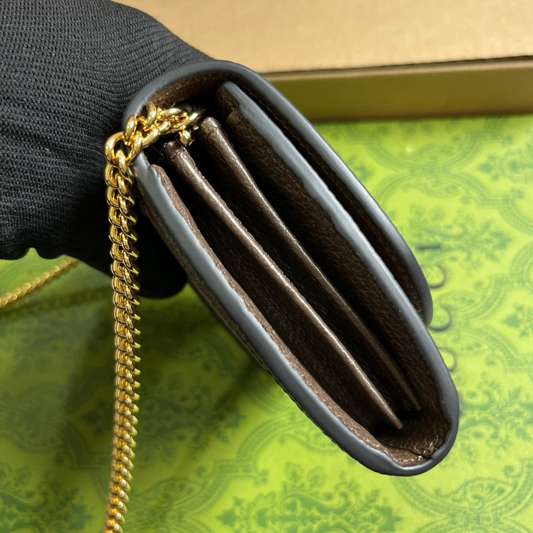 BLONDIE INTERLOCK MINI-SCHULTERTASCHE 12 IN BEIGE CANVAS UND DUNKELBRAUNEM KALBSLEDERBESATZ