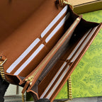 BLONDIE SCHULTERTASCHE 21 IN BRONZEBRAUN KALBSLEDER GOLDENE BESCHLÄGE