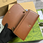 BLONDIE SCHULTERTASCHE 21 IN BRONZEBRAUN KALBSLEDER GOLDENE BESCHLÄGE