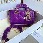 MINI D-JOY TASCHE 17 IN VIOLETT-LILA LAMMLEDER