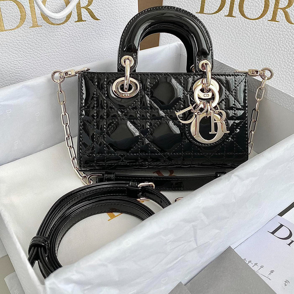 MINI D-JOY TASCHE 17 IN SCHWARZEM LAMMLEDER