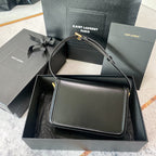 SOLFERINO MEDIUM SATCHEL 23 IN SCHWARZ-MIX WEISSES KALBSLEDER GOLDENES LOGO