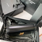 SOLFERINO MEDIUM SATCHEL 23 IN SCHWARZ-MIX WEISSES KALBSLEDER GOLDENES LOGO