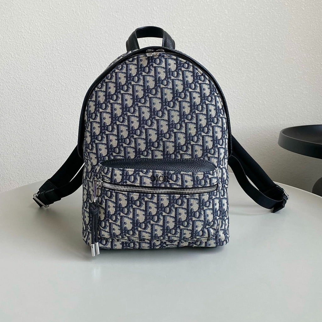 GROSSER RUCKSACK 42 BLAU SCHRÄGJACQUARD