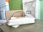 BLONDIE TOTE BAG 30 IN WHITE CALFLEDER SILBERNE HARDWARE