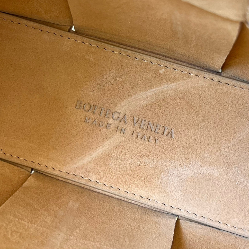 CANDY ARCO TOTE 20 IN TAN BROWN CALFSELD