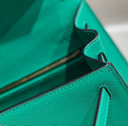 KELLY 25CM IN VERT VERTIGO EPSOM CALFSKIN GOLD HARDWARE