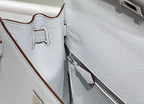 KELLY 25CM IN GRIS PERLE EPSOM CALFSKIN PALLADIUM HARDWARE