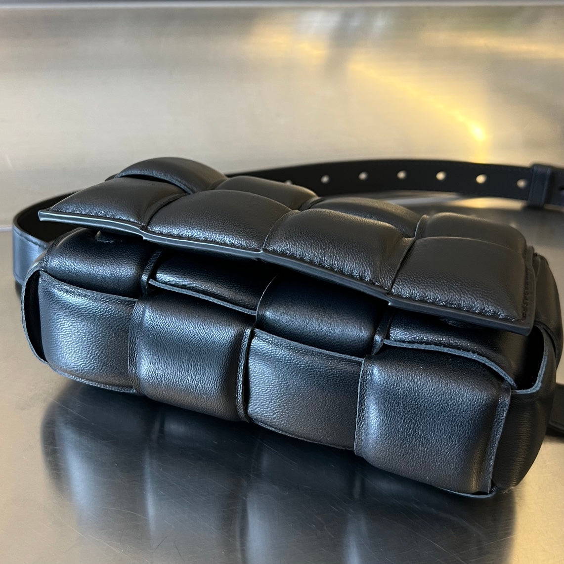 MINI-KASSETTE 18 ZOLL SCHWARZES LAMMLEDER