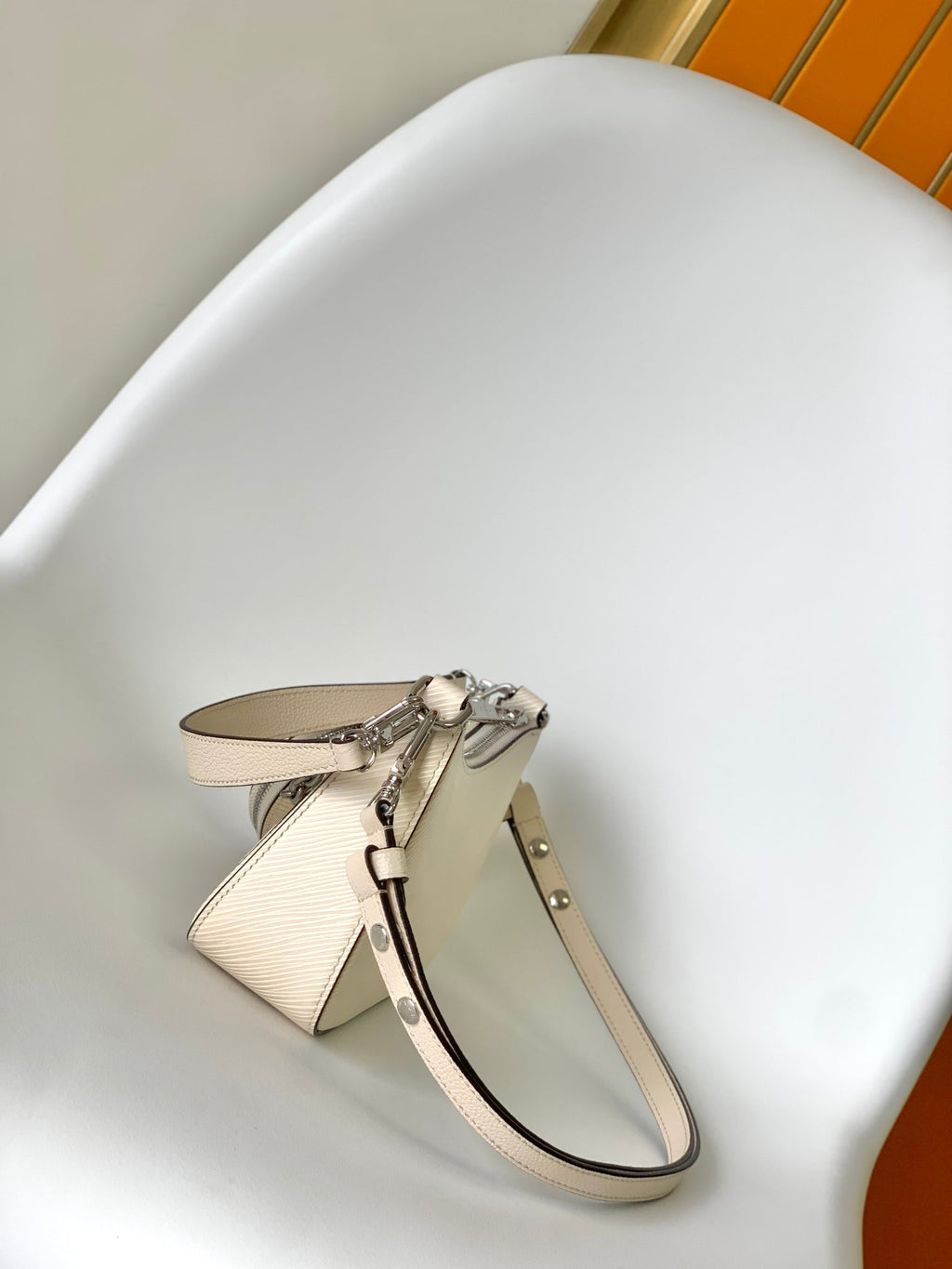 MARELLINI 19 WHITE EPI GRAINED LEATHER